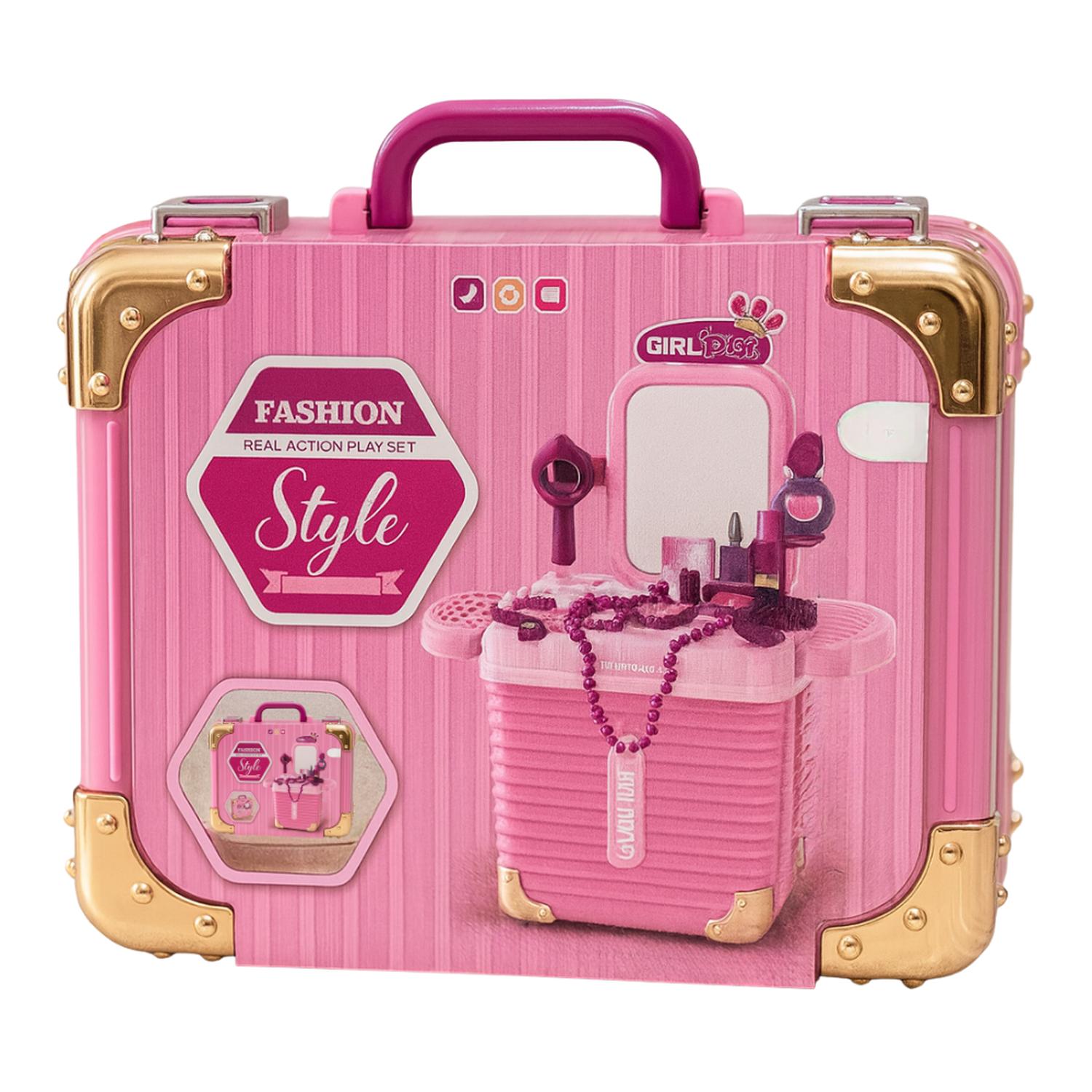 SET MALETA TOCADOR DE BELLEZA INFANTIL CON MAQUILLAJE JUGUETE - 7
