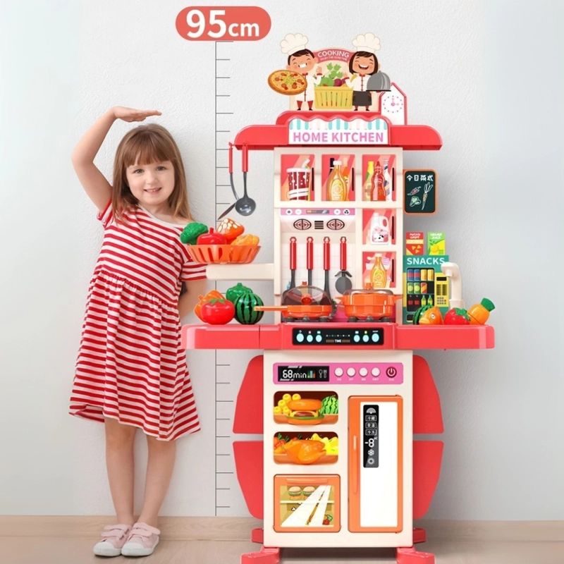 COCINA DE JUGUETE GRANDE PARA NIÑOS 95 CM AGUA VAPOR SONIDO - 3