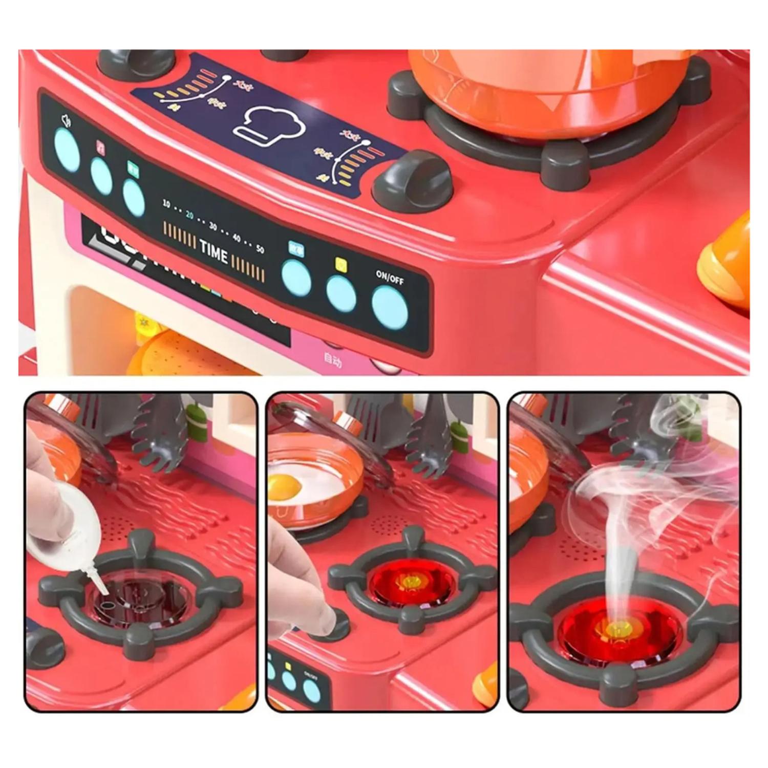 COCINA DE JUGUETE GRANDE PARA NIÑOS 95 CM AGUA VAPOR SONIDO - 5