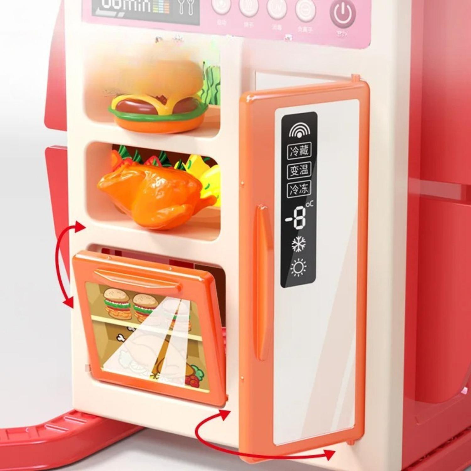 COCINA DE JUGUETE GRANDE PARA NIÑOS 95 CM AGUA VAPOR SONIDO - 8