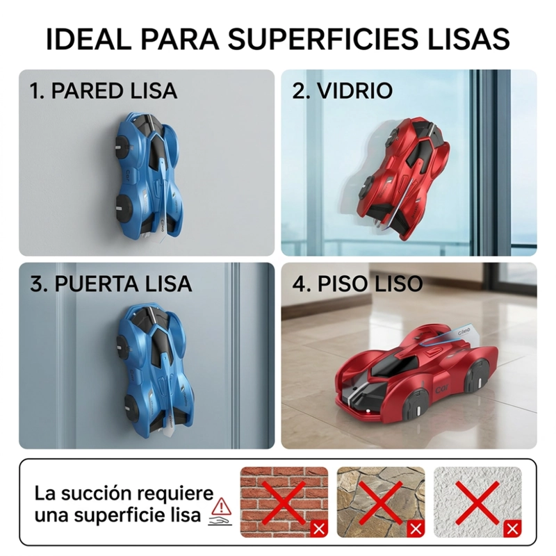 AUTO A CONTROL REMOTO DE PARED TREPA MUROS ANTIGRAVEDAD - 5