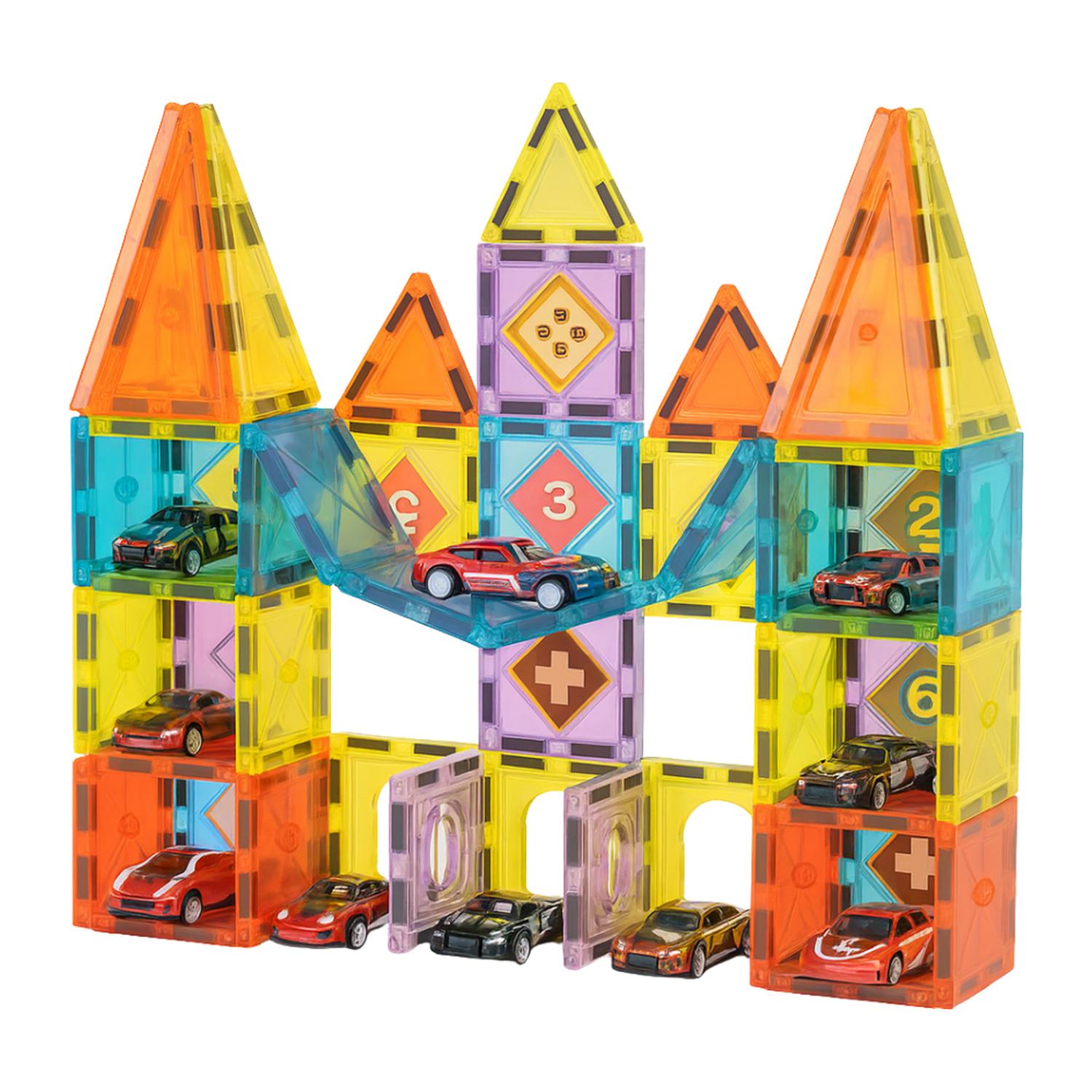 JUEGO BLOQUES MAGNETICOS CONSTRUCCION 78 PIEZAS EDUCATIVO - 4