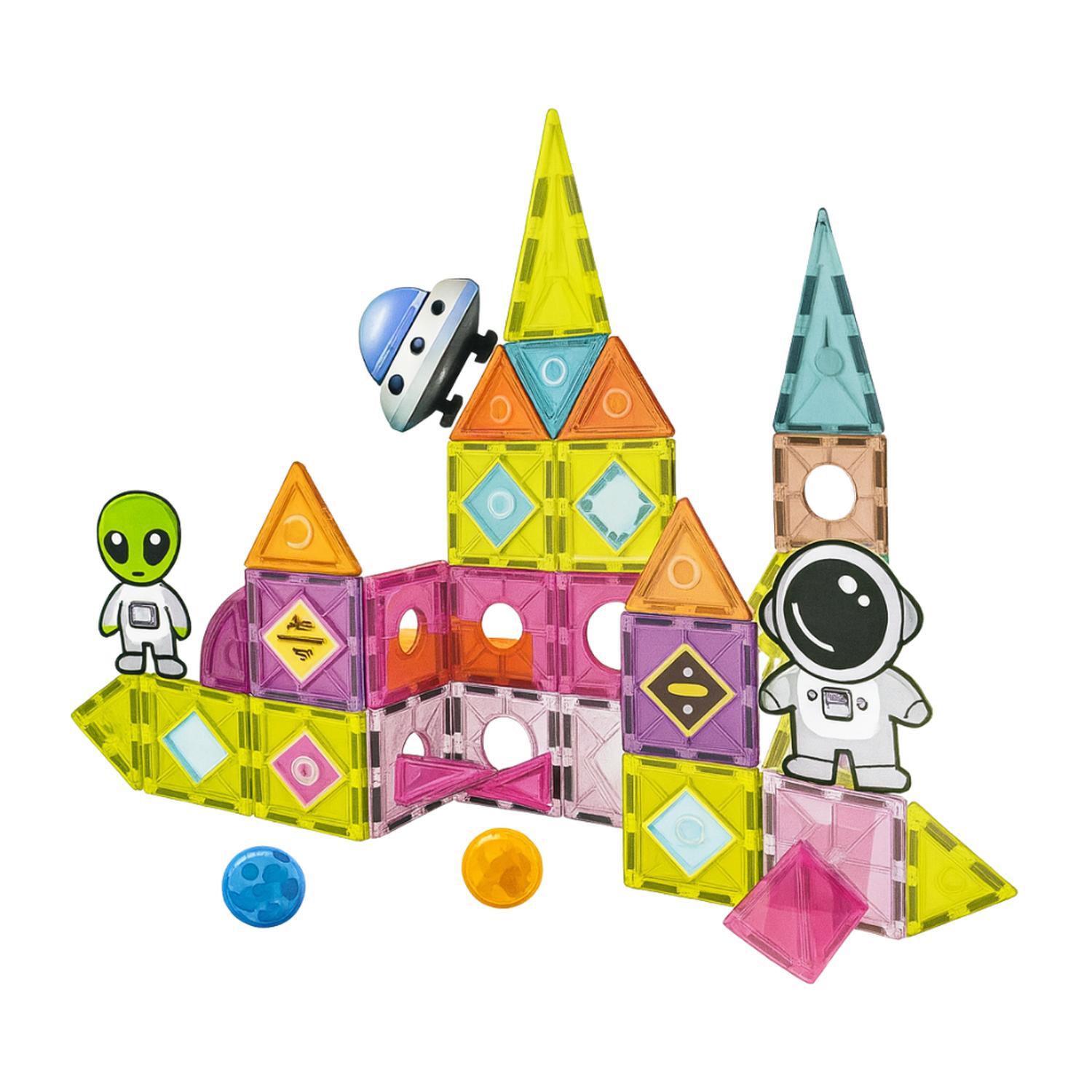 JUEGO BLOQUES MAGNETICOS CONSTRUCCION 70 PIEZAS EDUCATIVO - 2