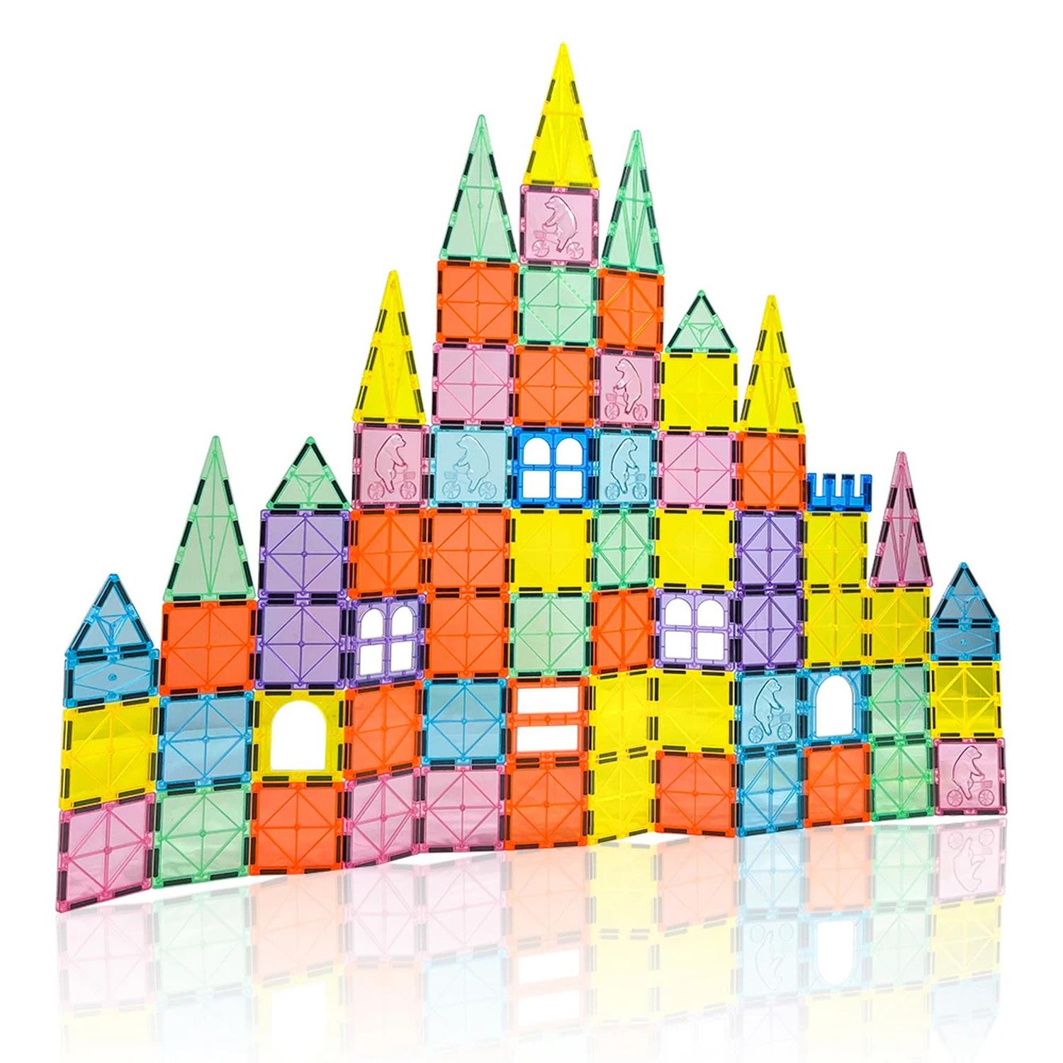 JUEGO BLOQUES MAGNETICOS CONSTRUCCION 77 PIEZAS EDUCATIVO - 6