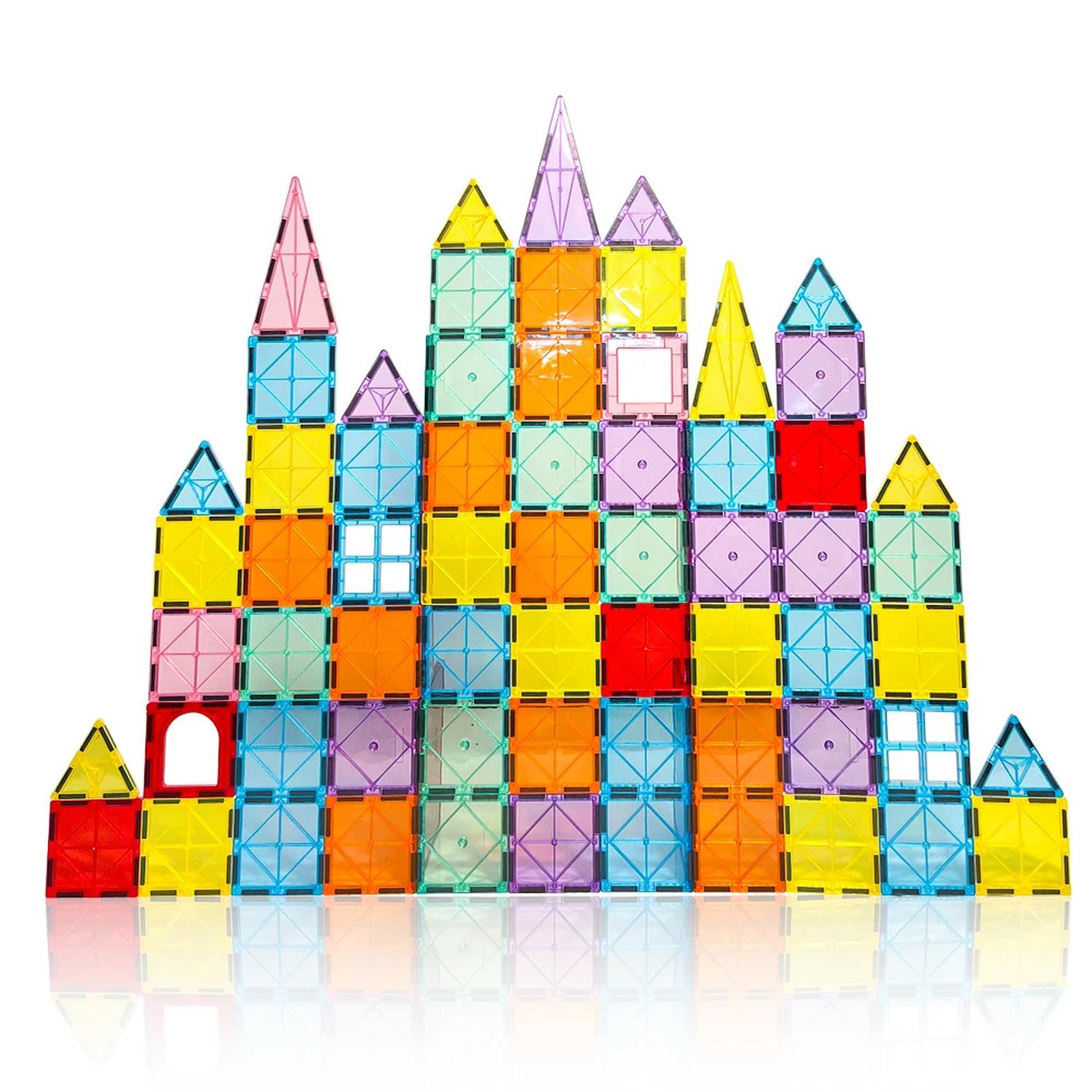 JUEGO BLOQUES MAGNETICOS CONSTRUCCION 77 PIEZAS EDUCATIVO - 7