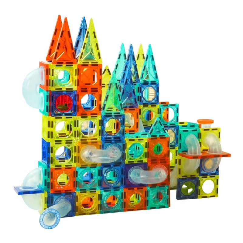 JUEGO BLOQUES MAGNETICOS CONSTRUCCION 73 PIEZAS TOBOGAN - 6