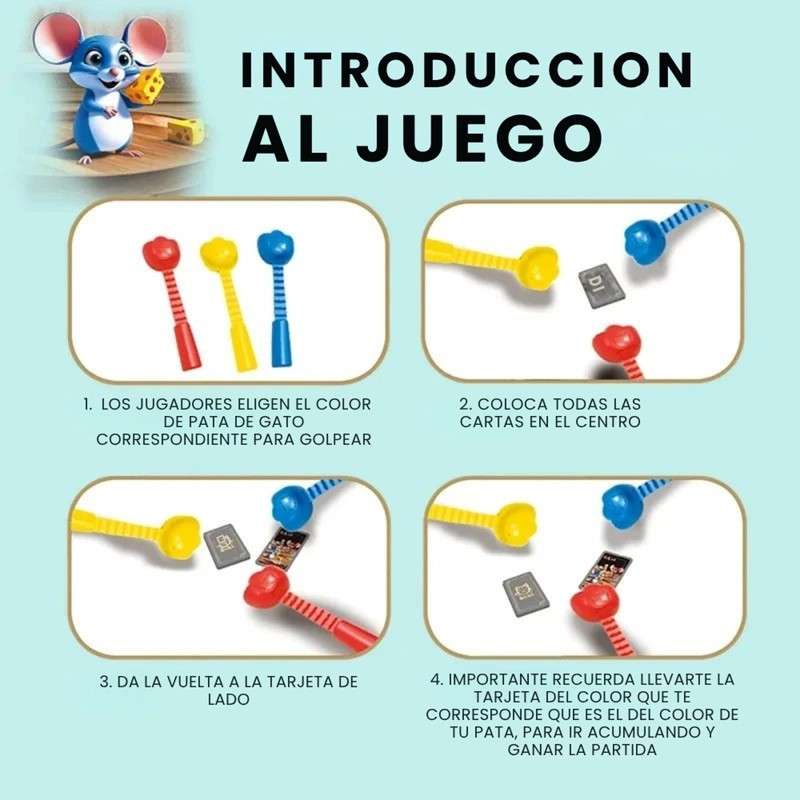 JUEGO DE MESA CATS CATCH MICE HABILIDAD Y REACCION RAPIDA - 2