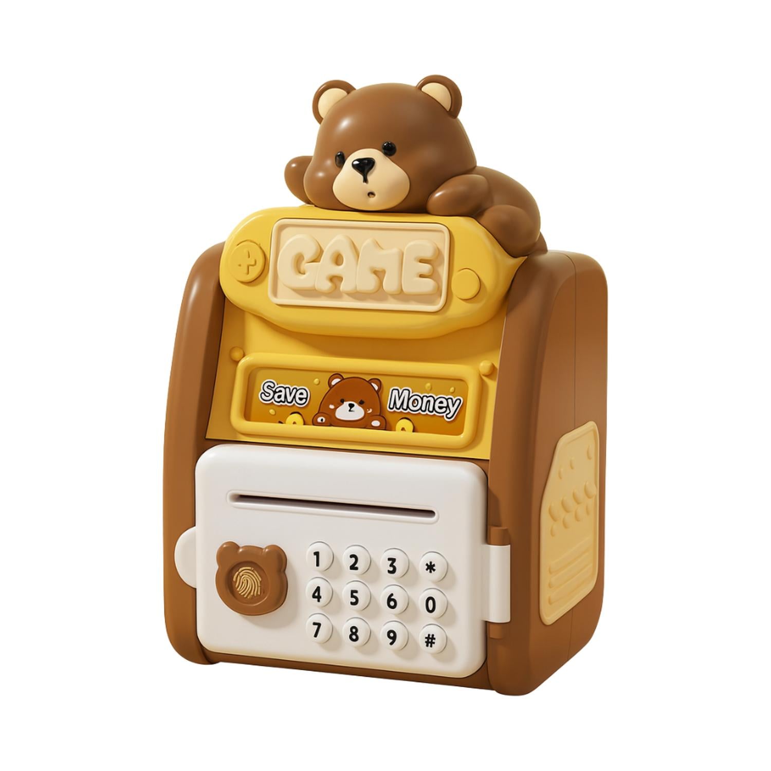 ALCANCIA CAJA FUERTE KAWAII CLAVE HUELLA DIGITAL INFANTIL - 1