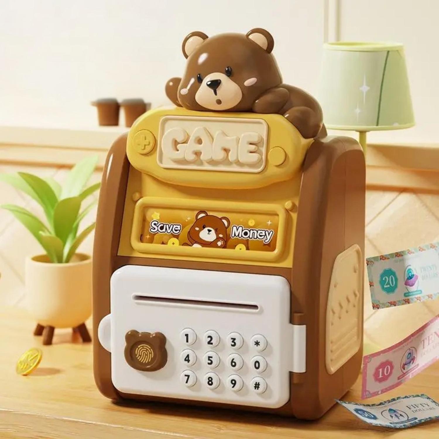 ALCANCIA CAJA FUERTE KAWAII CLAVE HUELLA DIGITAL INFANTIL - 2