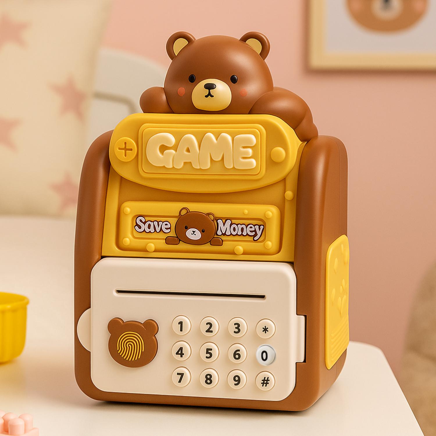 ALCANCIA CAJA FUERTE KAWAII CLAVE HUELLA DIGITAL INFANTIL - 3
