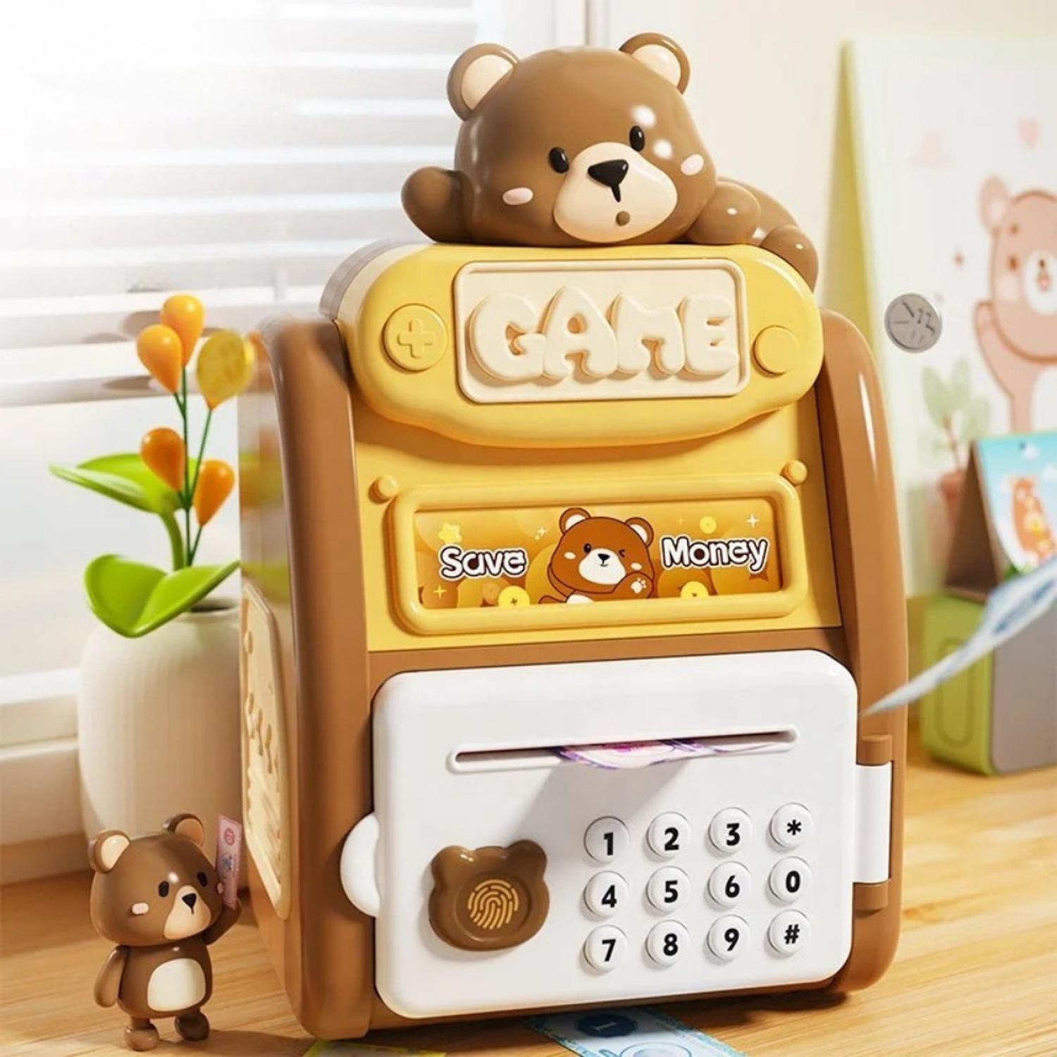 ALCANCIA CAJA FUERTE KAWAII CLAVE HUELLA DIGITAL INFANTIL - 4