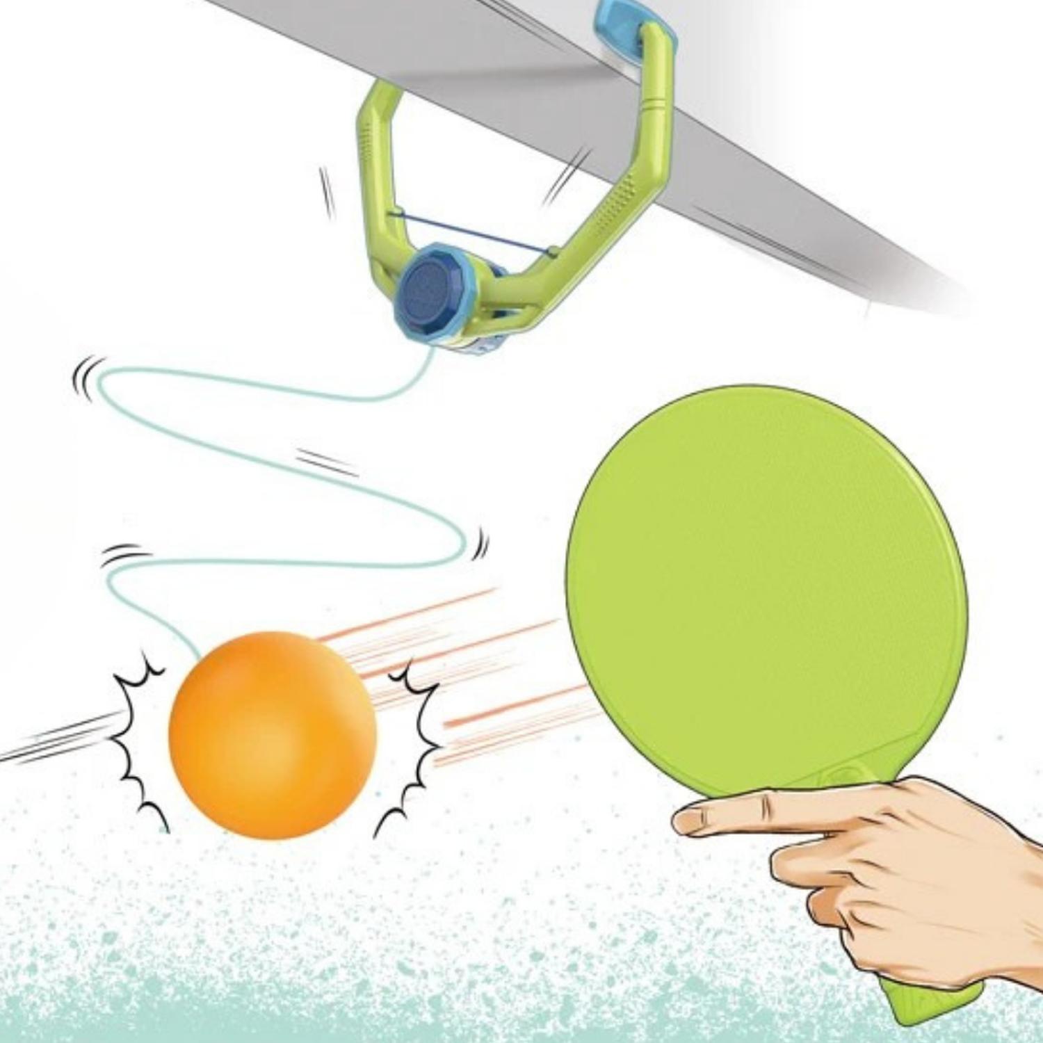 PING PONG PORTATIL SIN MESA BOLA CON CUERDA PARA ENTRENAR - 5