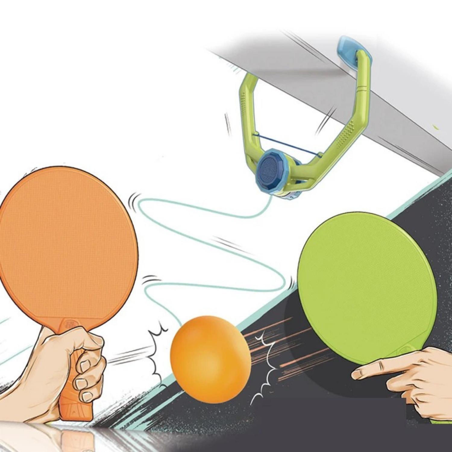 PING PONG PORTATIL SIN MESA BOLA CON CUERDA PARA ENTRENAR - 7