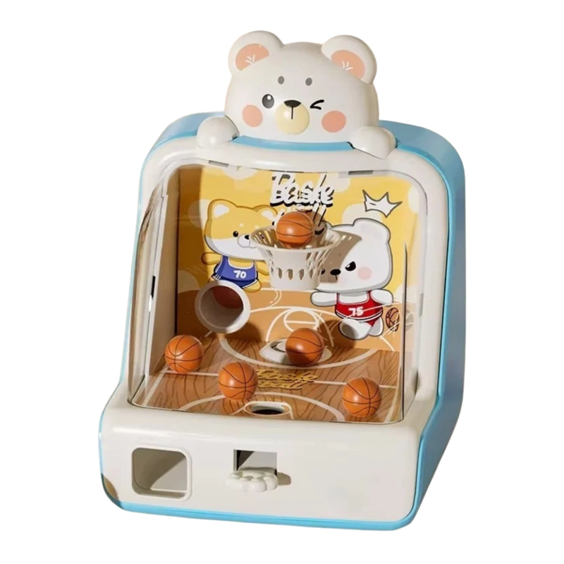 MAQUINA ARCADE INFANTIL MINI JUEGO BALONCESTO CON FICHAS