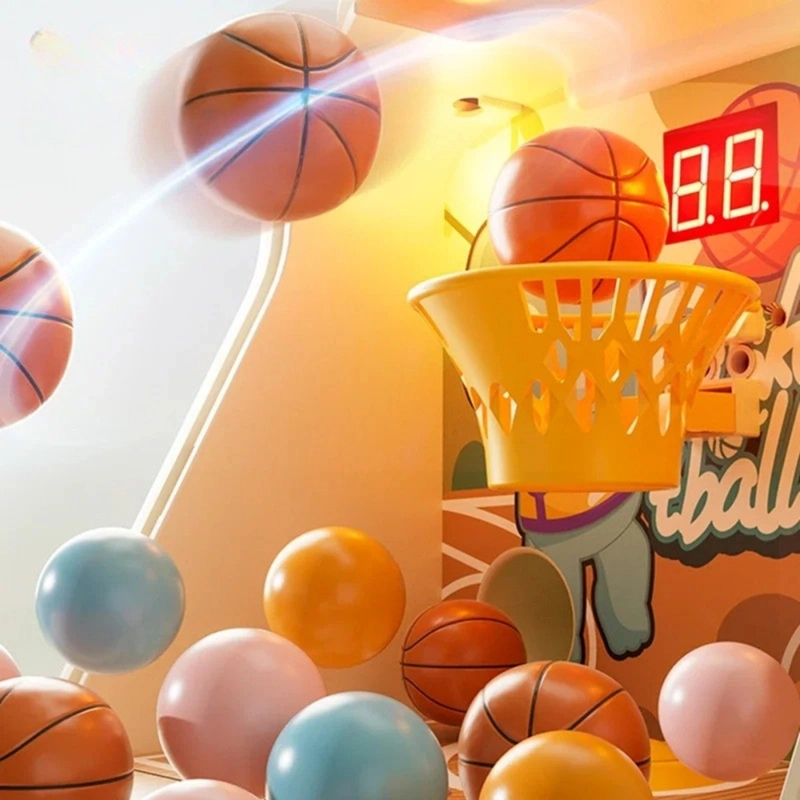 MAQUINA ARCADE INFANTIL MINI JUEGO BALONCESTO CON FICHAS - 7