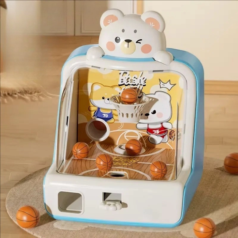 MAQUINA ARCADE INFANTIL MINI JUEGO BALONCESTO CON FICHAS - 8