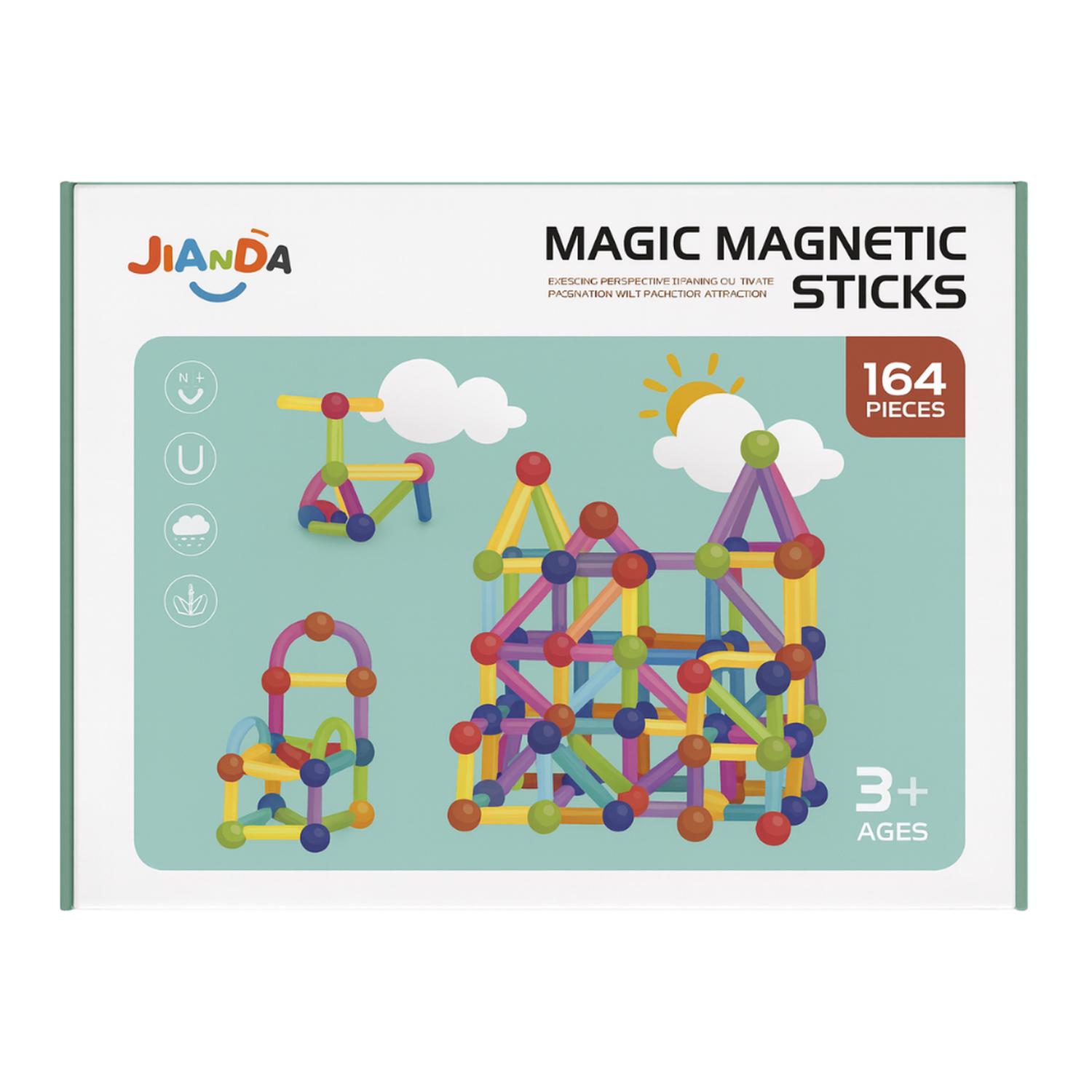 JUEGO VARILLAS DE CONSTRUCCION MAGNETICO DIDACTICO 164 PIEZAS - 1