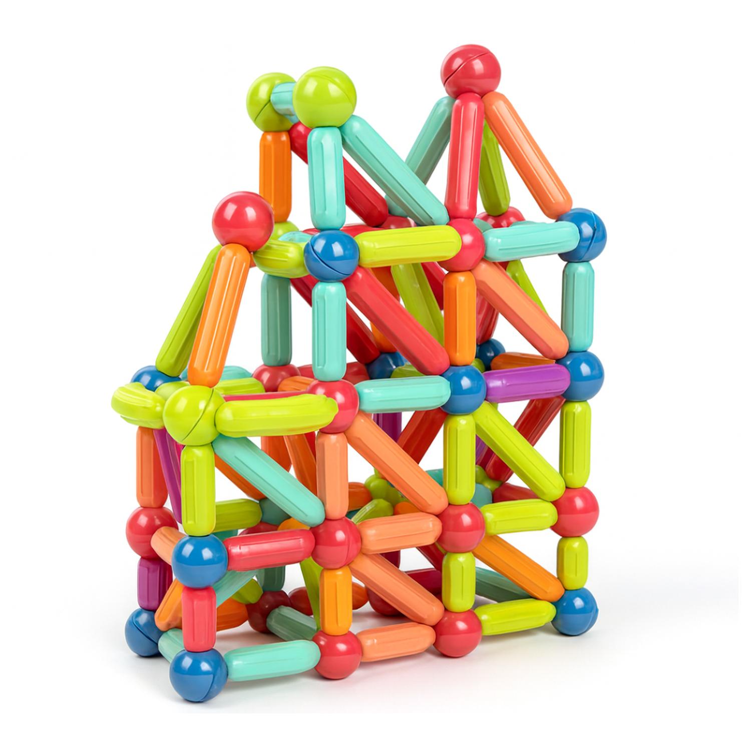 JUEGO VARILLAS DE CONSTRUCCION MAGNETICO DIDACTICO 164 PIEZAS - 4