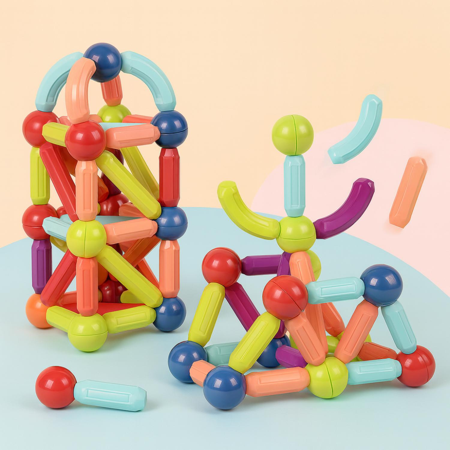 JUEGO VARILLAS DE CONSTRUCCION MAGNETICO DIDACTICO 164 PIEZAS - 5