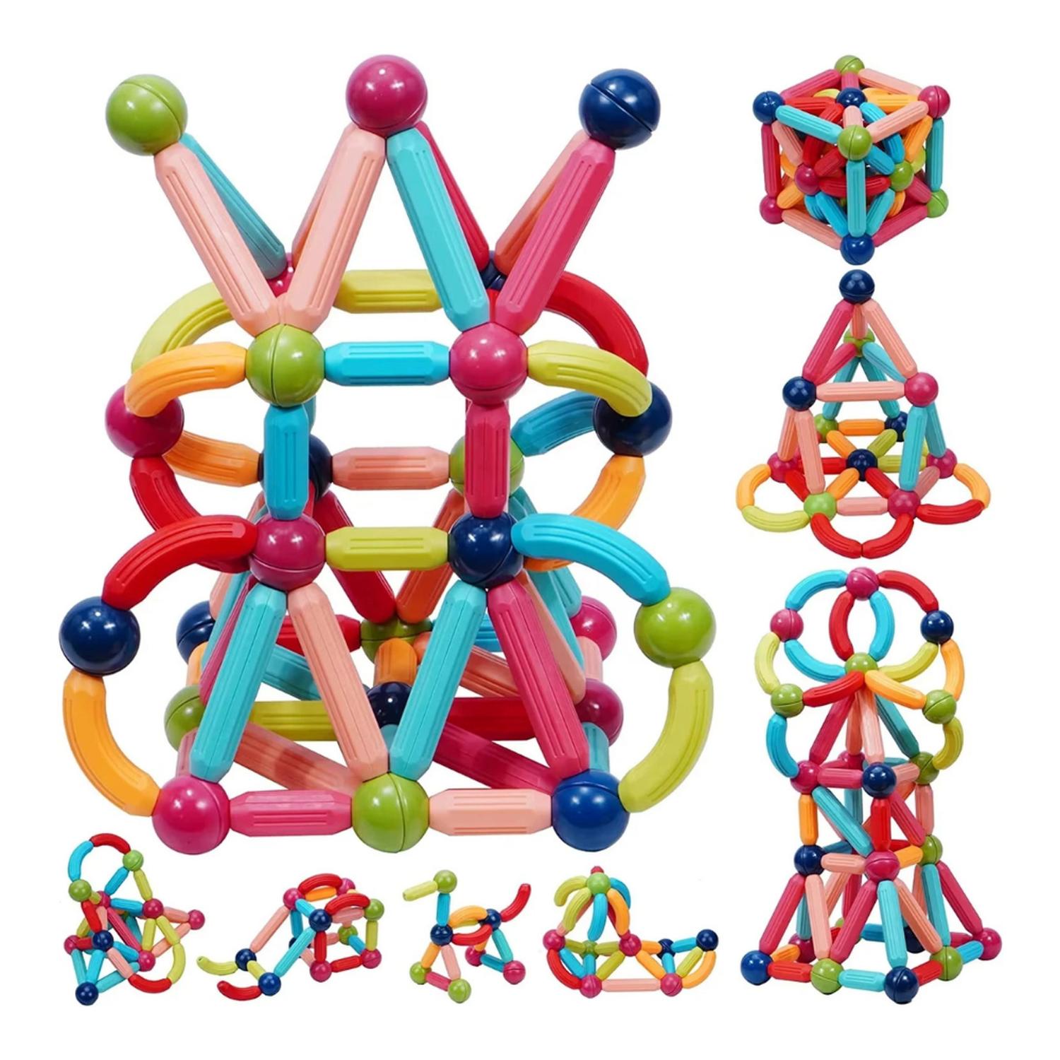 JUEGO VARILLAS DE CONSTRUCCION MAGNETICO DIDACTICO 164 PIEZAS - 6
