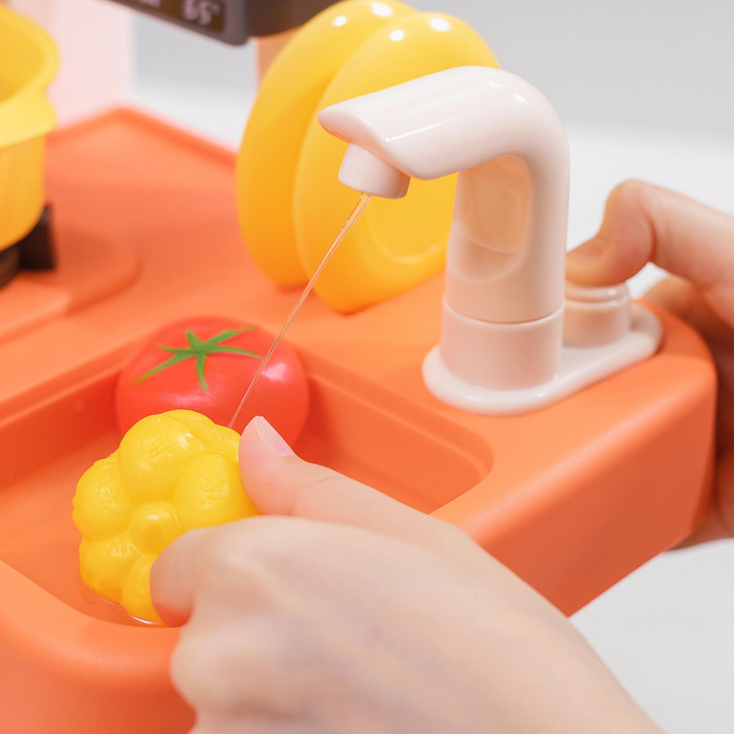 COCINA DE JUGUETE GRANDE PARA NIÑOS 68 CM AGUA VAPOR SONIDO - 2