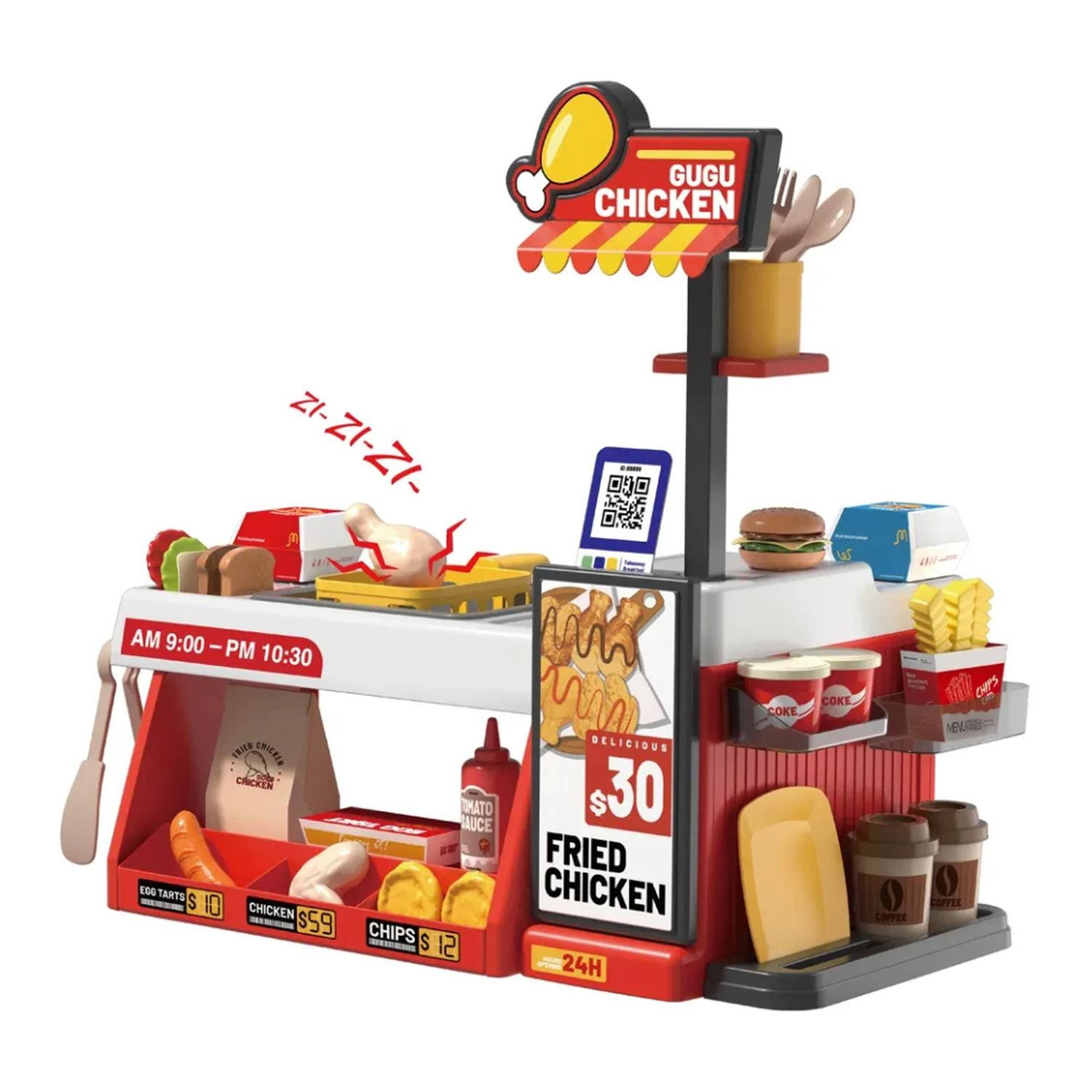 COCINA DE JUGUETE TIENDA POLLO FRITO 52 PIEZAS INFANTIL - 2
