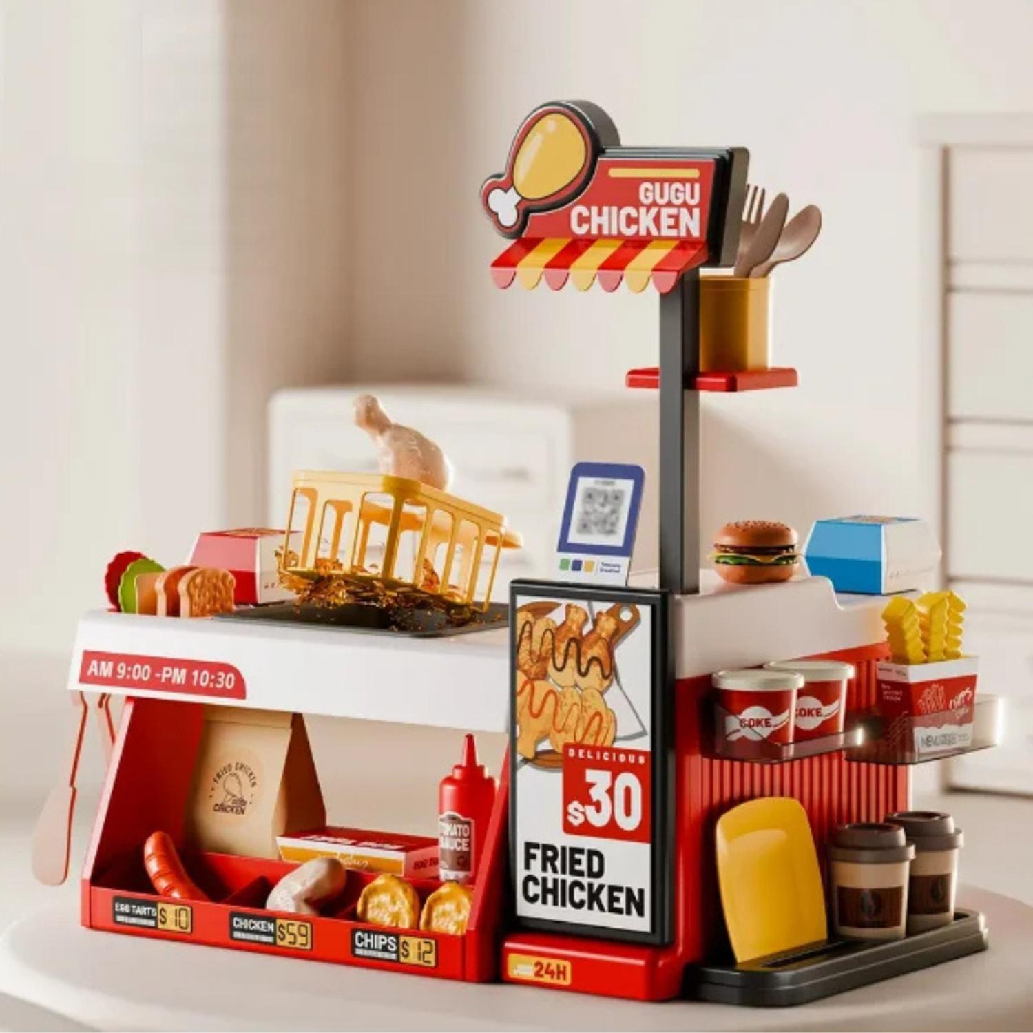 COCINA DE JUGUETE TIENDA POLLO FRITO 52 PIEZAS INFANTIL - 3