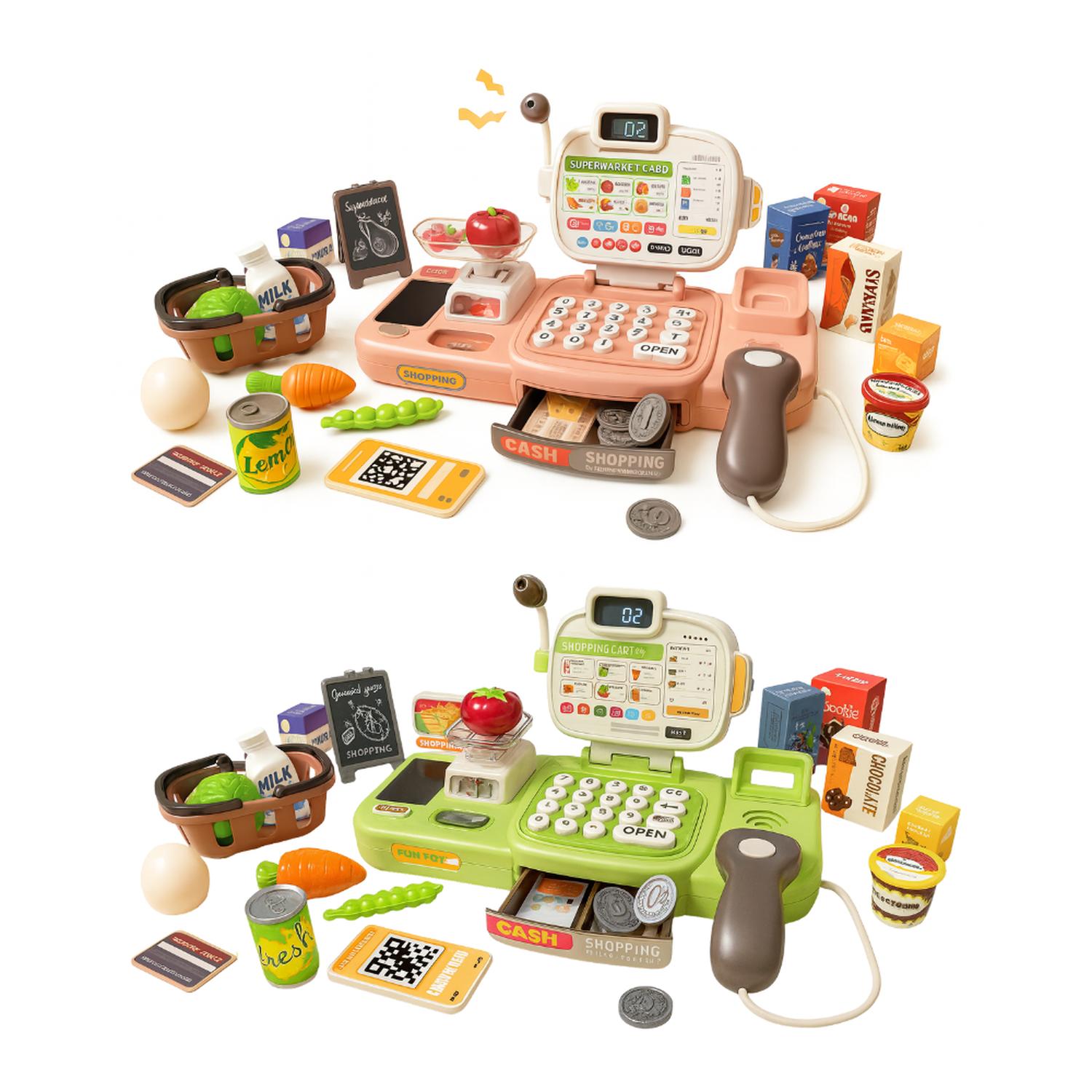 CAJA REGISTRADORA JUGUETE INFANTIL SUPERMERCADO ALIMENTOS - 4