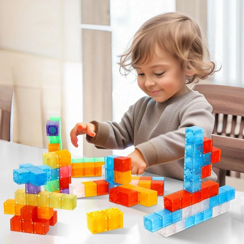 SET JUEGO DE BLOQUES MAGNETICOS 96 PIEZAS CONSTRUCCION NIÑOS - 3