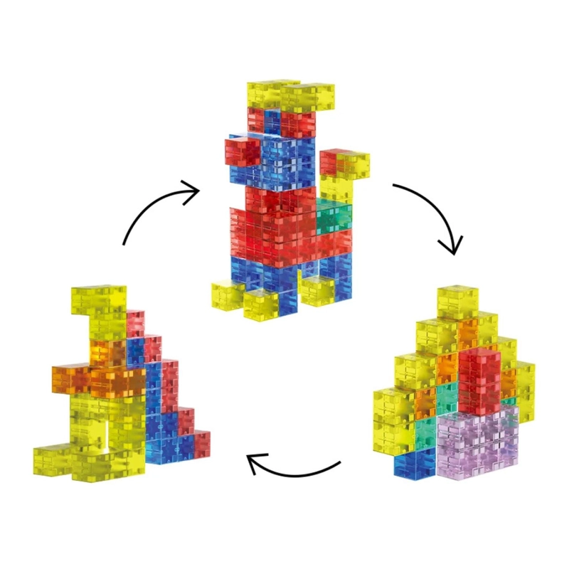 SET JUEGO DE BLOQUES MAGNETICOS 96 PIEZAS CONSTRUCCION NIÑOS - 7