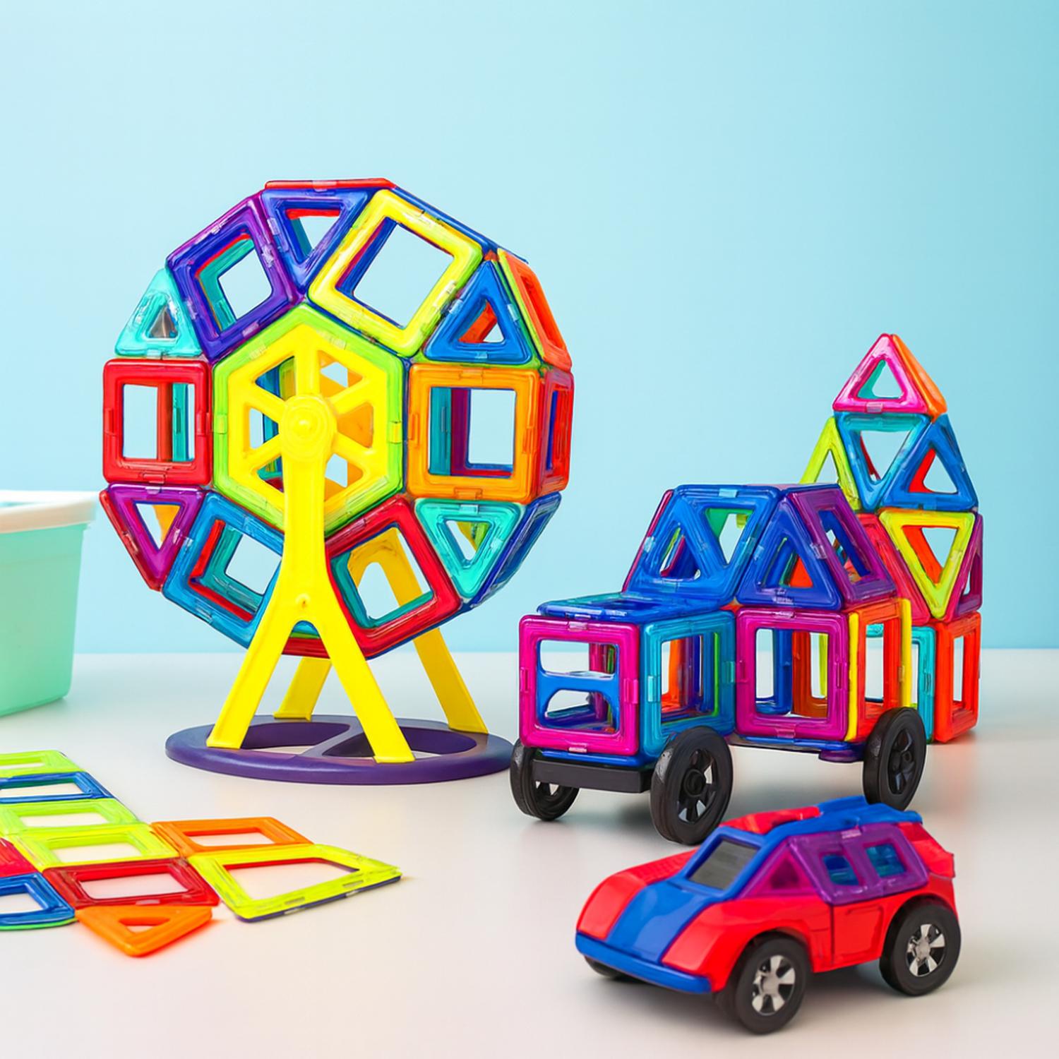 SET DE CONSTRUCCION MAGNETICO PIEZAS MAGNETICAS 88 PIEZAS - 3