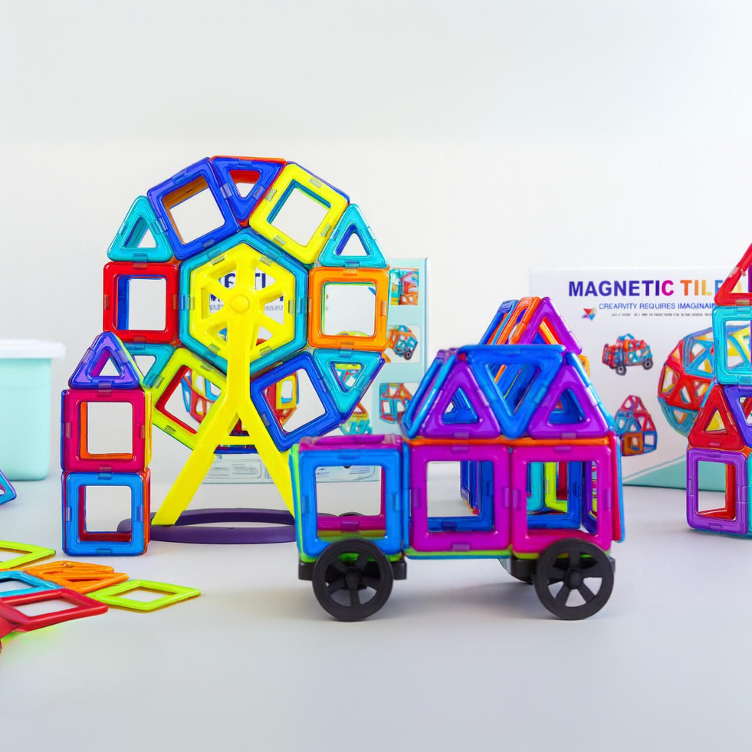 SET DE CONSTRUCCION MAGNETICO PIEZAS MAGNETICAS 88 PIEZAS - 6