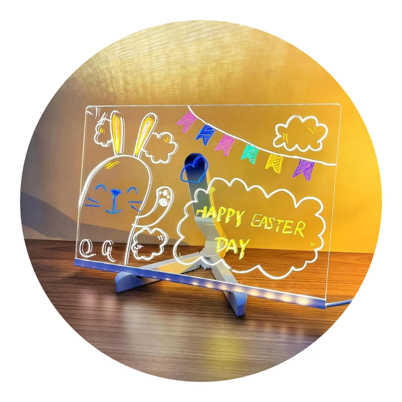 PIZARRA MAGICA LUZ LED ACRILICA TRANSPARENTE PARA DIBUJO - 1