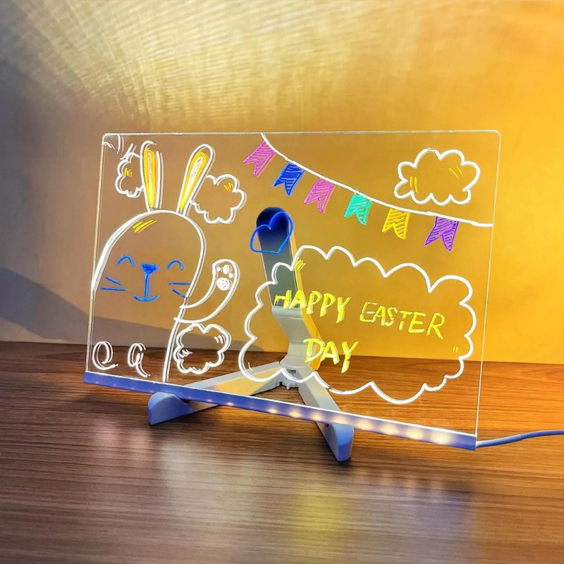 PIZARRA MAGICA LUZ LED ACRILICA TRANSPARENTE PARA DIBUJO - 2