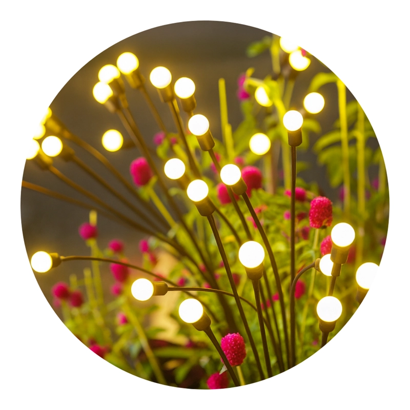 SET 2 LUCES SOLARES EXTERIOR JARDIN ESTACA DECORATIVA LED - 1