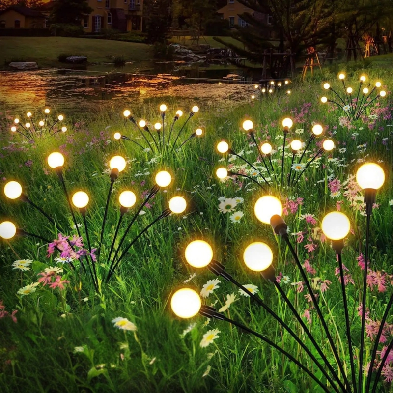 SET 2 LUCES SOLARES EXTERIOR JARDIN ESTACA DECORATIVA LED - 3