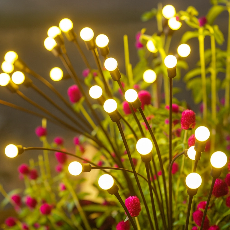 SET 2 LUCES SOLARES EXTERIOR JARDIN ESTACA DECORATIVA LED - 6