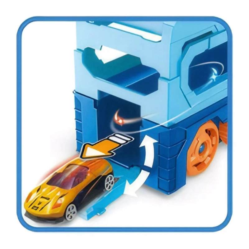 CAMION TRANSPORTADOR PORTA AUTITOS INFANTIL DINOSAURIO JUEGO - 5