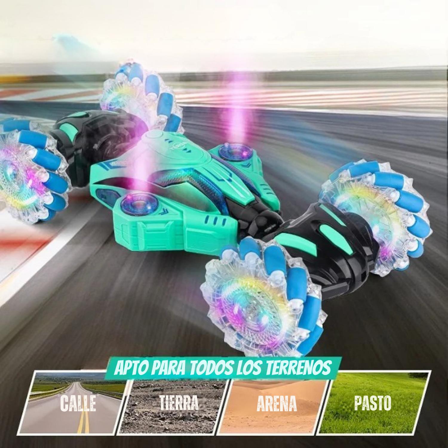 AUTO A CONTROL REMOTO LASER ACROBATICO CON VAPOR Y LUCES LED - 3