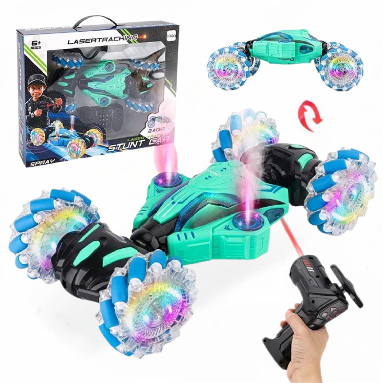 AUTO A CONTROL REMOTO LASER ACROBATICO CON VAPOR Y LUCES LED - 4