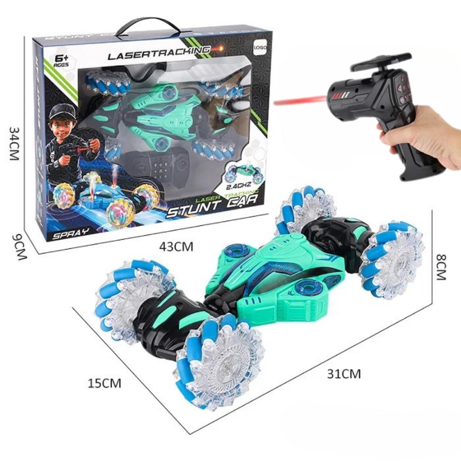 AUTO A CONTROL REMOTO LASER ACROBATICO CON VAPOR Y LUCES LED - 5