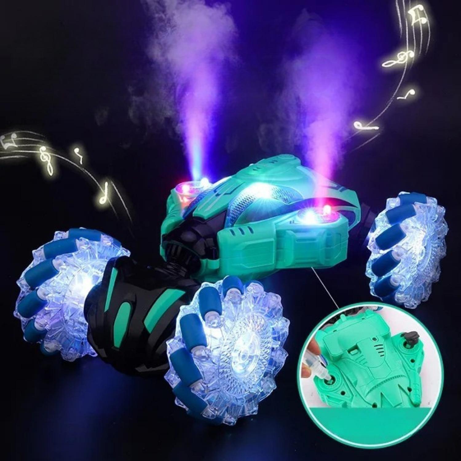 AUTO A CONTROL REMOTO LASER ACROBATICO CON VAPOR Y LUCES LED - 7