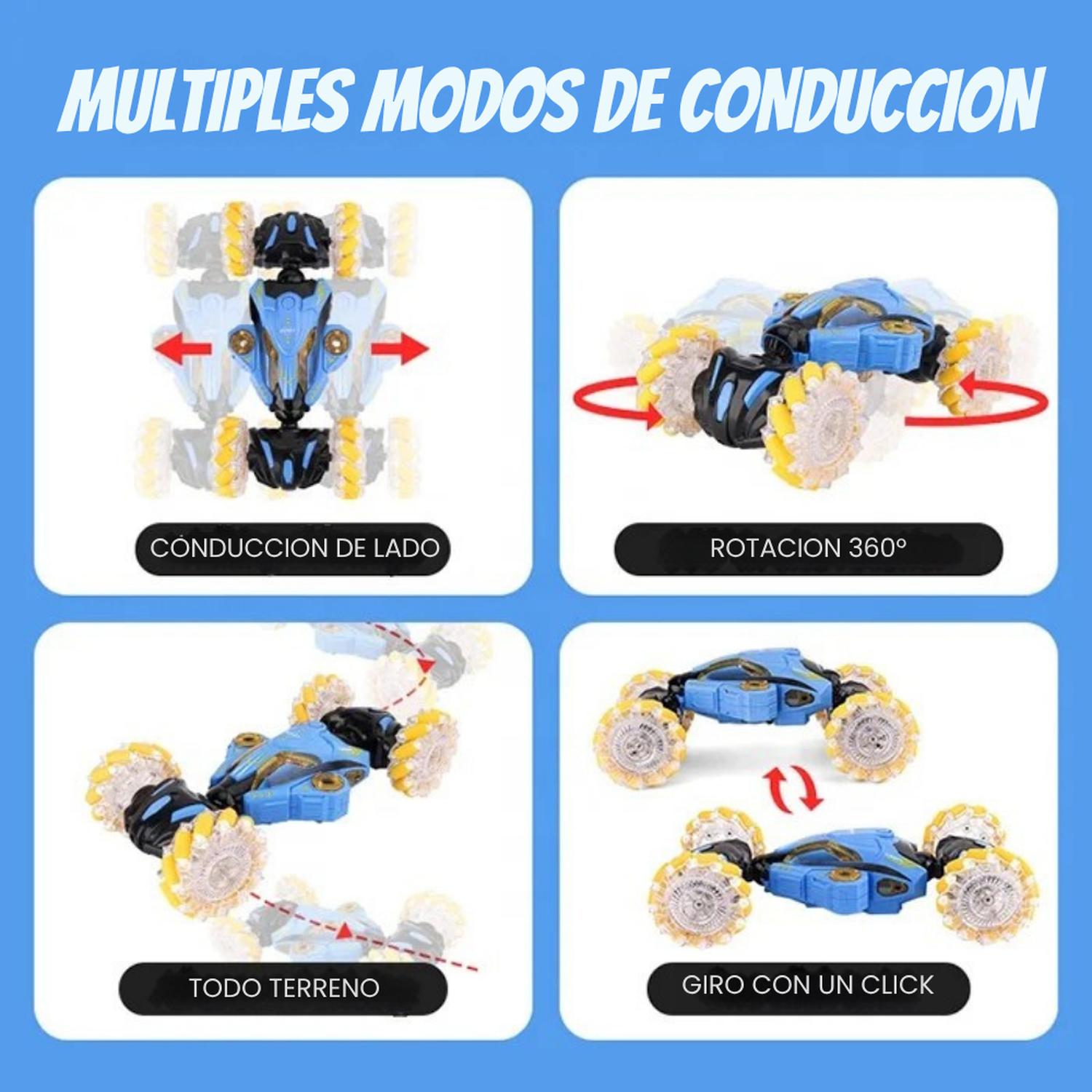AUTO A CONTROL REMOTO LASER ACROBATICO CON VAPOR Y LUCES LED - 8