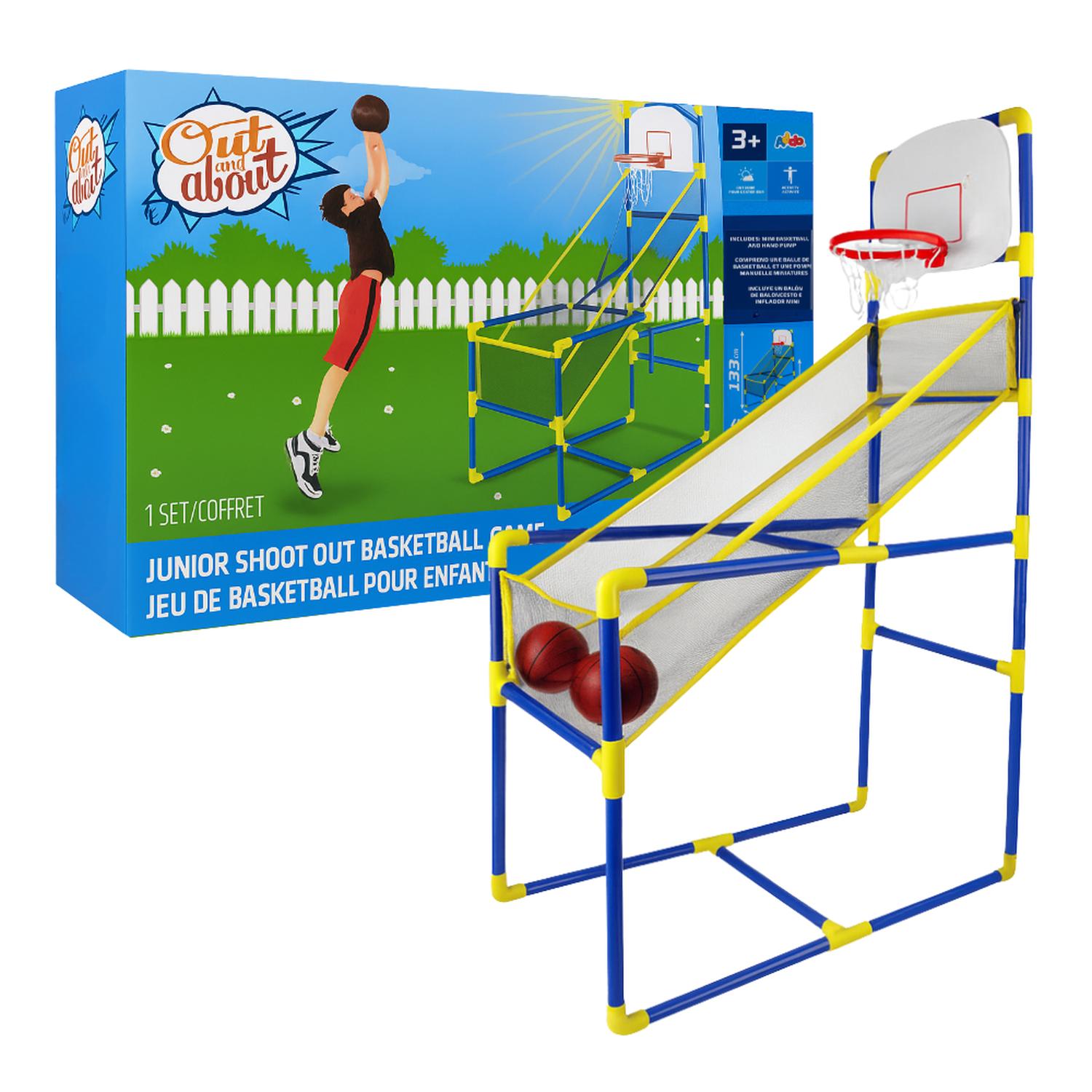 JUEGO DE BALONCESTO INFANTIL CON CANASTA INFLADOR Y PELOTA - 1
