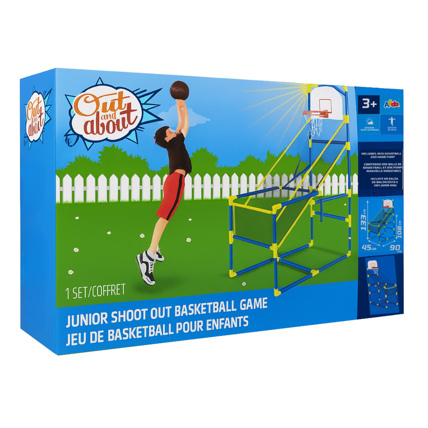 JUEGO DE BALONCESTO INFANTIL CON CANASTA INFLADOR Y PELOTA - 4