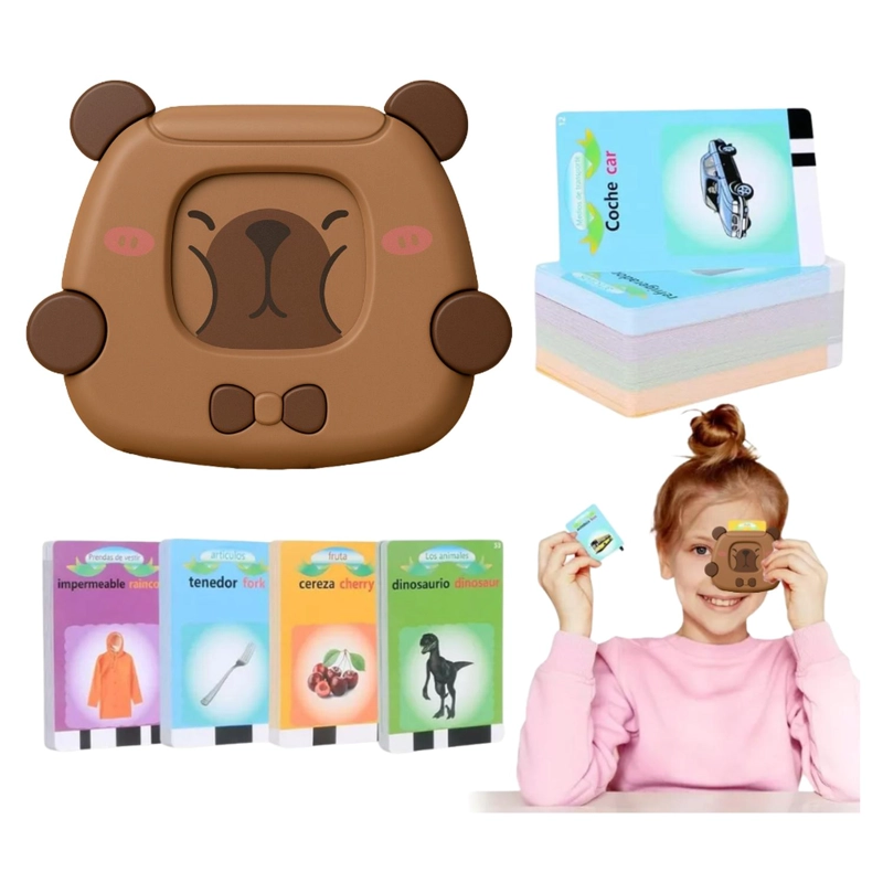 MAQUINA TARJETAS DIDACTICAS DE APRENDIZAJE ESPAÑOL INGLES - 2