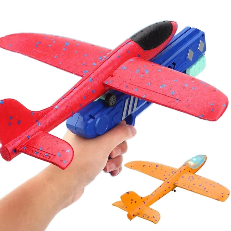 JUGUETE AVION PLANEADOR CON PISTOLA DISPARO AEREO NIÑOS - 5