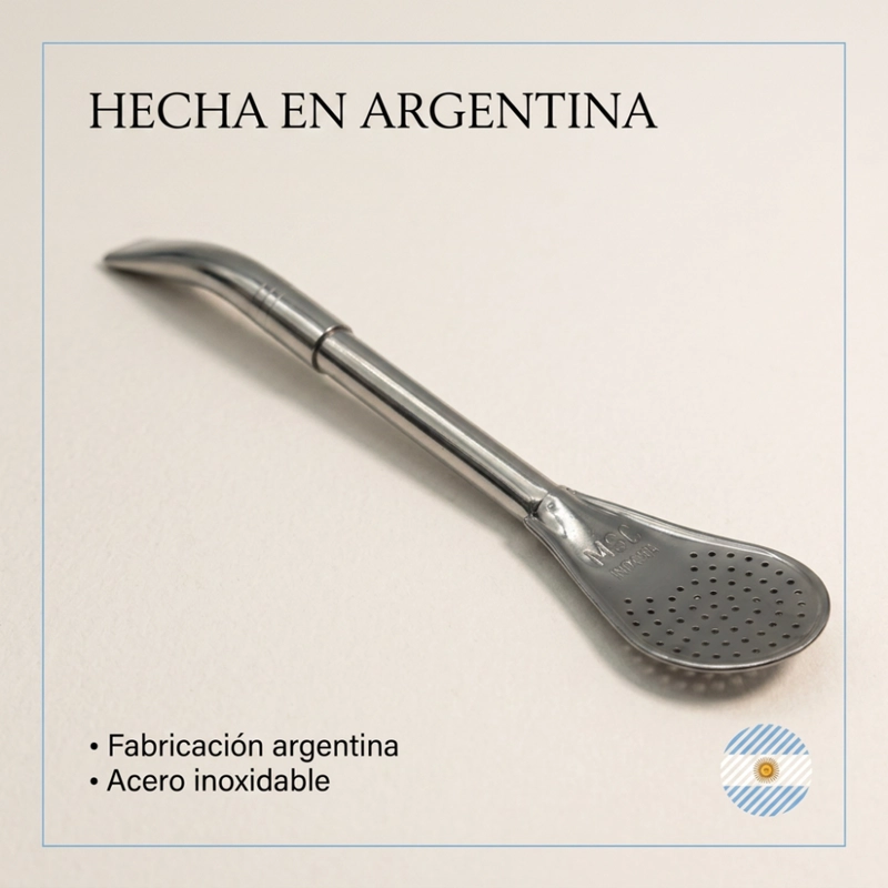 BOMBILLA PARA MATE DE ACERO INOXIDABLE - 7