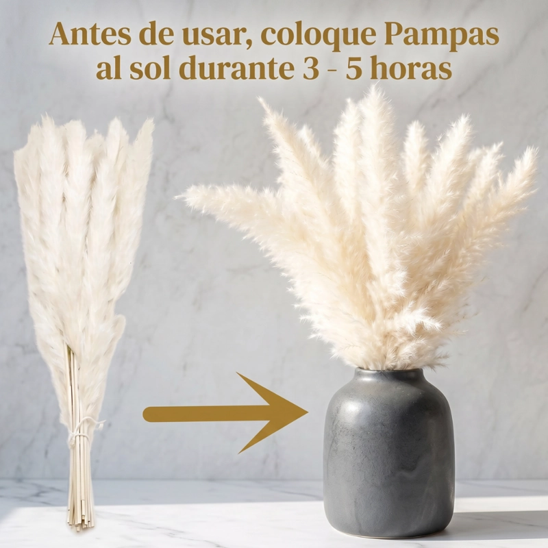 RAMO DE FLORES SECAS PAMPAS GRASS Y COLA DE ZORRO BOHO - 3
