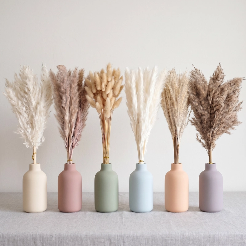 RAMO DE FLORES SECAS PAMPAS GRASS Y COLA DE ZORRO BOHO - 9